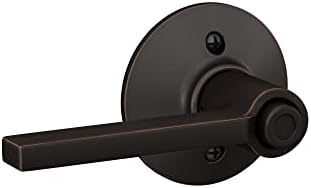 Schlag F40 LAT 716 Latitude Door Lever Aged Bronze - Secure Bed Bath Privacy Lock