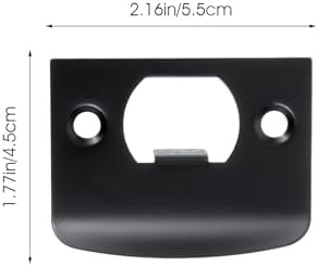 12-Piece Stainless Steel Door Strike Plate Set with Matte Black Finish