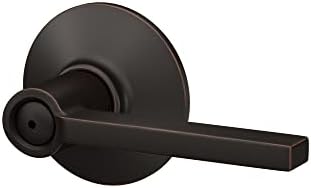 Schlag F40 LAT 716 Latitude Door Lever Aged Bronze - Secure Bed Bath Privacy Lock