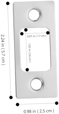 Homoyoyo Black Stainless Steel Deadbolt Strike Plate 2pcs