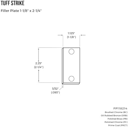 TUFF STRIKE Door Edge Filler Plate - Durable Easy to Install
