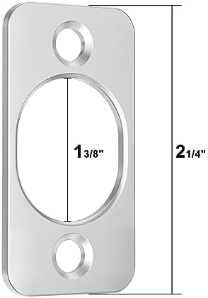 RO6G Strike Plate Door Backplate - 1x2-14 Round Corner Deadbolt Strike Plate for Security Doors