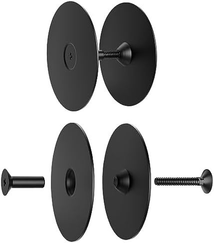 Door Hole Cover Plate 2-58 Dia Matte Black 2-Pack