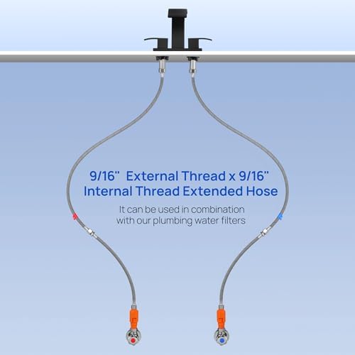 High-Quality Faucet Supply Line 12 x G 38 x G 38Thread Extend Hose with 304 Stainless Steel Nut