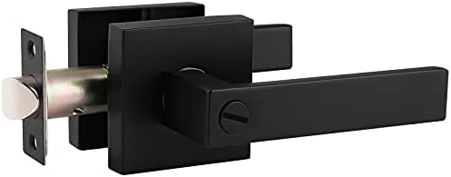 Probrico 10-Piece Matte Black Heavy Duty Privacy Door Handles Two-Handed Door Lever Lock Set for Bedroom BathroomKitchen