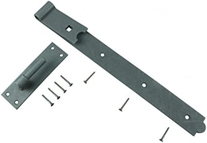 Durable 19-inch Wrought Iron Door Hinges Set