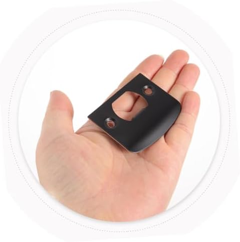 4-PC Set of Stainless Steel Deadbolt Strike Plates for Adjustment Door Latches with D-Shaped Design