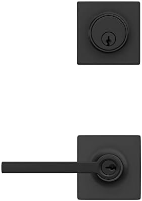 Ultimate Security Set Keyed Entry Door Handle Deadbolt in Matte Black