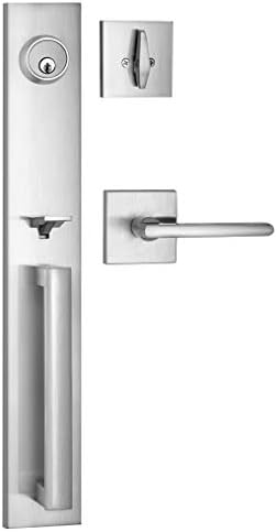 Full Escutcheon Handle Set Heavy Duty Door Lock System with 5-12 Clearance