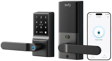 Eufy Smart Lock C33 Biometric Door Lock with Remote App Control IP53 Waterproof Easy to Install
