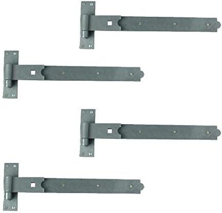 Durable 19-inch Wrought Iron Door Hinges Set
