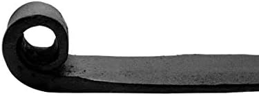 4-Piece Set of Black Wrought Iron Pintle Straps - Door Hinges with Easy Installation