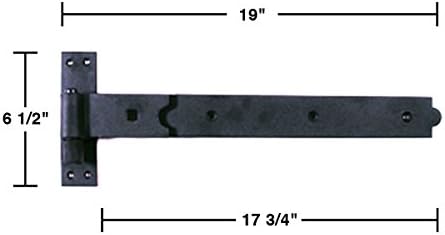 Durable 19-inch Wrought Iron Door Hinges Set