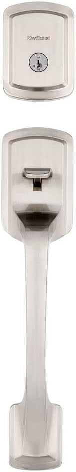 Pick-Resistant SmartKey Rekey Deadbolt Set with Microban Protection for Secure Front Door Entry