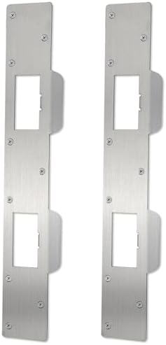 Bryzaxu Door Strike Plate Durable Steel for 55-6 Holes Prioritize Home Security