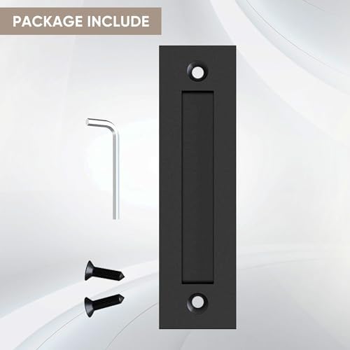 Superior Quality 8-35 Finger Flush Pull Handle for Barn Doors Cabinets Matte Black