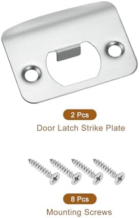 Sturdy 2Pcs Stainless Steel Door Strike Plate