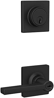 Ultimate Security Set Keyed Entry Door Handle Deadbolt in Matte Black