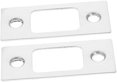 Homoyoyo Black Stainless Steel Deadbolt Strike Plate 2pcs