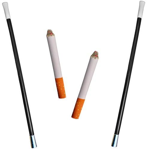 2 Long Cigarette Holders 2 Fake Puff Cigarettes for Halloween Accessories