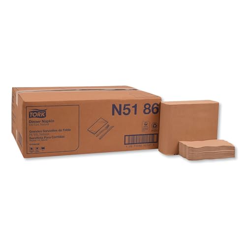 Tork Natural Dinner Napkins 1-ply 18 Fold Eco-Friendly Perfect for High-Volume Use