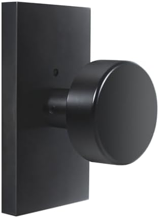 Matte Black Modern Door Knobs with Privacy for Home Use