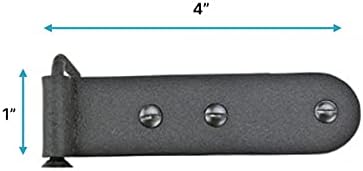 Sturdy Black Wrought Iron Hinges for Gates