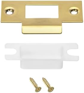 Uxcell Door Strike Plate 68mm x 39mm Stainless Steel Latch Deadbolt for Door Jamb Easy to Install Durable