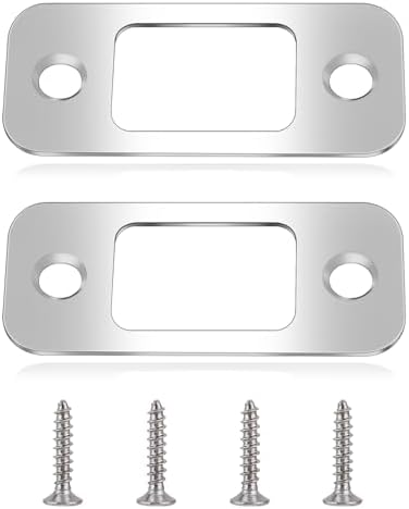 2-Piece Stainless Steel Deadbolt Strike Plate Set