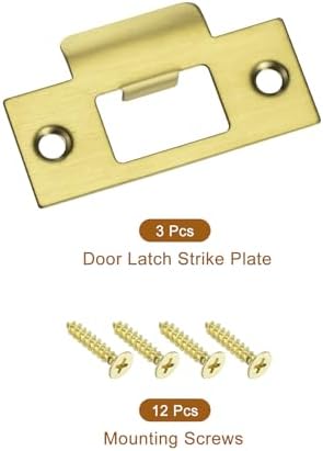 Replace Your Door Latch with Our 3-Piece Stainless Steel Strike Plate for a Safer and Stronger Home