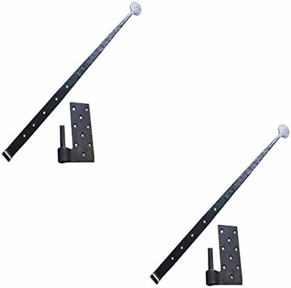 Sturdy Black Wrought Iron Hinges Pack of 2