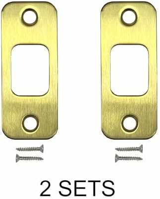 Polish Brass Door Strike Plate with DustBox
