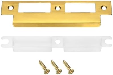Sturdy Metal Door Strike Plate for Your Door in Gold to Keep Your Home Safe and Sound