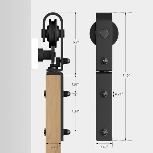 TOIMIOTOIM 40 Bi-Folding Sliding Barn Door Hardware Kit