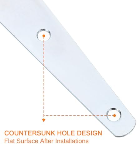 4Pcs T-Strap Door Hinges 9inch Wrought Tee Shed Gate Hinges White Zinc