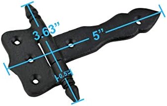 Sturdy Black T-Strap Hinge by Renovators Supply Manufacturing