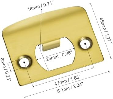 Sturdy Stainless Steel Door Strike Plate for Enhanced Home Security