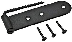 Sturdy Black Wrought Iron Hinges for Gates