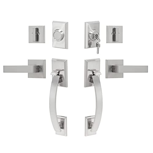 NeuType Front Door Handle Set - Heavy Duty Door Lock for Standard Doors