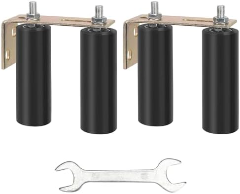 2 Pack 6 Heavy Duty Gate Roller Guide with L-Bracket Universal Adjustable Sliding Door Hardware