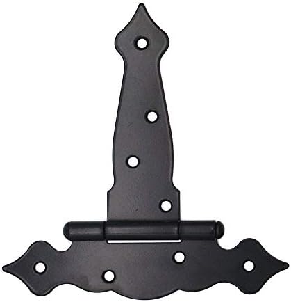 2 Pieces NUZAMAS Heavy Duty T-Strap Shed Hinges and Self-Locking Latch Set