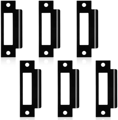Haiabei 6Pcs 4-78 Universal Door Strike Plate Replacement for Wood and Metal Door Frames