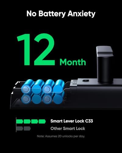 Eufy Smart Lock C33 Biometric Door Lock with Remote App Control IP53 Waterproof Easy to Install