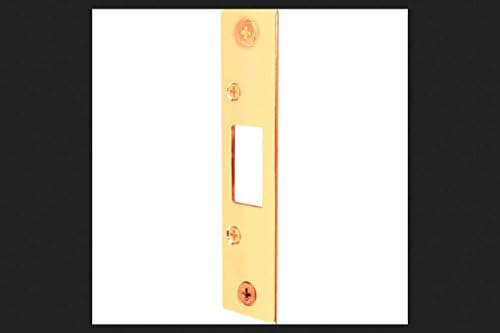 PRIME-LINE Deadbolt Strike All-Brass Door Lock Replacement with Black Finish