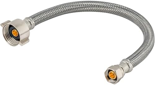 Eastman 12-Inch Flexible Toilet Connector Stainless Steel Braided Hose