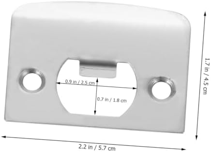 4-PC Set of Stainless Steel Deadbolt Strike Plates for Adjustment Door Latches with D-Shaped Design