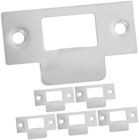 6-Piece Stainless Steel Deadbolt Strike Plate Set