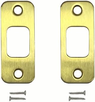 Polish Brass Door Strike Plate with DustBox