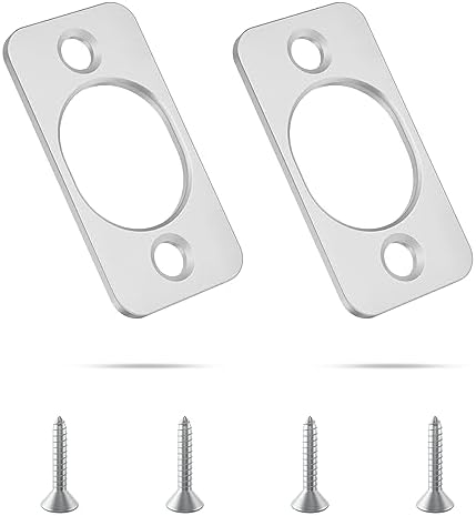 RO6G Strike Plate Door Backplate - 1x2-14 Round Corner Deadbolt Strike Plate for Security Doors