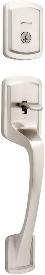 Pick-Resistant SmartKey Rekey Deadbolt Set with Microban Protection for Secure Front Door Entry